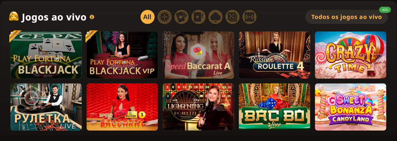 Jogos ao vivo no Casino Play Fortuna Jogos ao vivo no Play Fortuna Casino - Blackjack Live, Roulette Live e Sweet Bonanza CandyLand